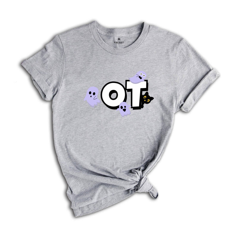 Occuaptional Therapy Halloween Shirt, Halloween OT Shirt, Spooky Occupational Therapist Shirt, Occupational Therapy Ghost Tshirt