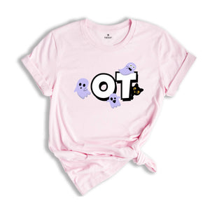 Occuaptional Therapy Halloween Shirt, Halloween OT Shirt, Spooky Occupational Therapist Shirt, Occupational Therapy Ghost Tshirt