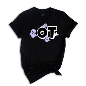 Occuaptional Therapy Halloween Shirt, Halloween OT Shirt, Spooky Occupational Therapist Shirt, Occupational Therapy Ghost Tshirt