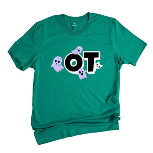 Occuaptional Therapy Halloween Shirt, Halloween OT Shirt, Spooky Occupational Therapist Shirt, Occupational Therapy Ghost Tshirt