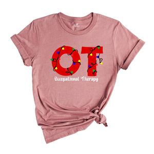 Occupational Therapy Christmas Shirt, OT Christmas T-Shirt, Santa's Favorite Occupational Therapist Tee, OT Christmas Gifts