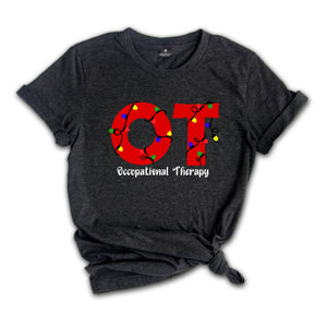 Occupational Therapy Christmas Shirt, OT Christmas T-Shirt, Santa's Favorite Occupational Therapist Tee, OT Christmas Gifts
