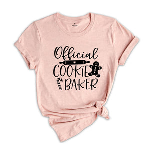 Official Cookie Tester Official Cookie Baker Shirt, Christmas Shirt, Funny Cookie Shirt, Christmas Gift, Holiday T Shirt, Xmas Matching Tee