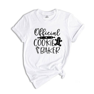 Official Cookie Tester Official Cookie Baker Shirt, Christmas Shirt, Funny Cookie Shirt, Christmas Gift, Holiday T Shirt, Xmas Matching Tee