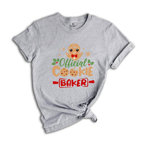 Official Cookie Tester Official Cookie Baker Shirt, Funny Cookie T-Shirt, Christmas Gift, Holiday Gift, Xmas Matching Tee
