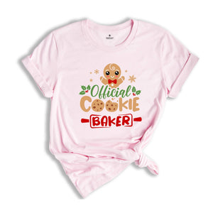 Official Cookie Tester Official Cookie Baker Shirt, Funny Cookie T-Shirt, Christmas Gift, Holiday Gift, Xmas Matching Tee