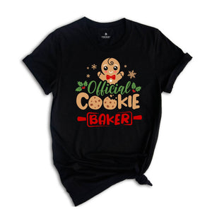 Official Cookie Tester Official Cookie Baker Shirt, Funny Cookie T-Shirt, Christmas Gift, Holiday Gift, Xmas Matching Tee