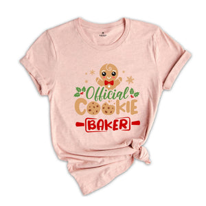 Official Cookie Tester Official Cookie Baker Shirt, Funny Cookie T-Shirt, Christmas Gift, Holiday Gift, Xmas Matching Tee