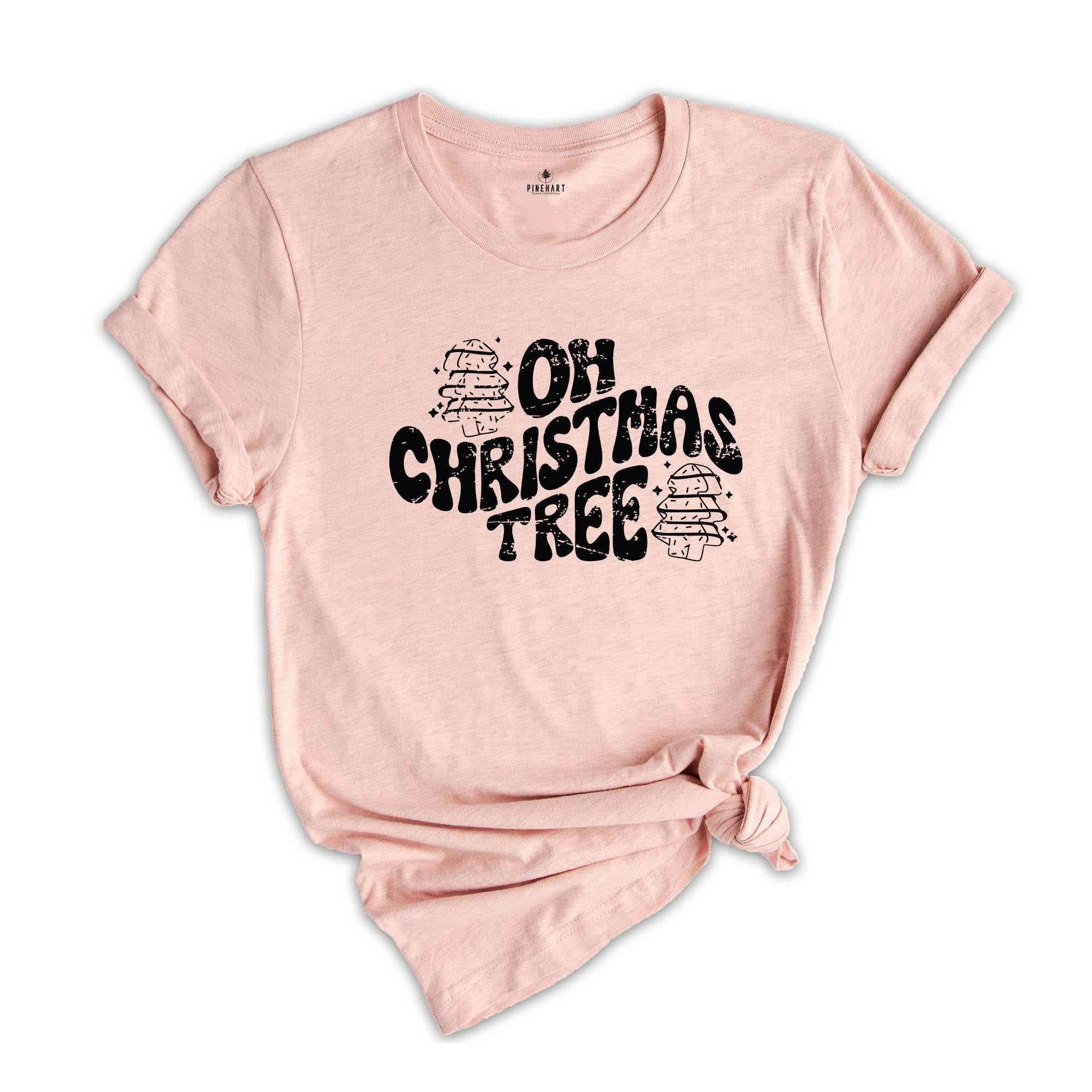 Oh Christmas Tree Shirt, Christmas Vibes T-Shirt, Christmas Tree Cake, Holiday Apparel, Xmas Cookies Shirt, Xmas Cake Tree Tee