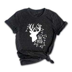 Oh Deer Shirt, Christmas Deer Lit Shirt, Christmas Tee, Christmas 2025 Shirt, Holiday Gift, Christmas Shirt, Christmas Sweater