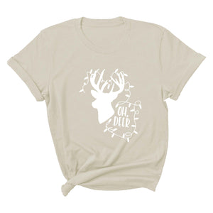 Oh Deer Shirt, Christmas Deer Lit Shirt, Christmas Tee, Christmas 2025 Shirt, Holiday Gift, Christmas Shirt, Christmas Sweater