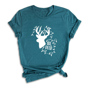 Oh Deer Shirt, Christmas Deer Lit Shirt, Christmas Tee, Christmas 2025 Shirt, Holiday Gift, Christmas Shirt, Christmas Sweater