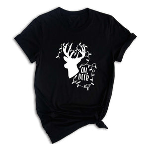 Oh Deer Shirt, Christmas Deer Lit Shirt, Christmas Tee, Christmas 2025 Shirt, Holiday Gift, Christmas Shirt, Christmas Sweater