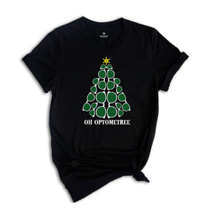 Oh Optometree Christmas Shirt, Funny Gifts for Optometrists, Xmas Optometrist Costume, Optometry Ugly Christmas Tee