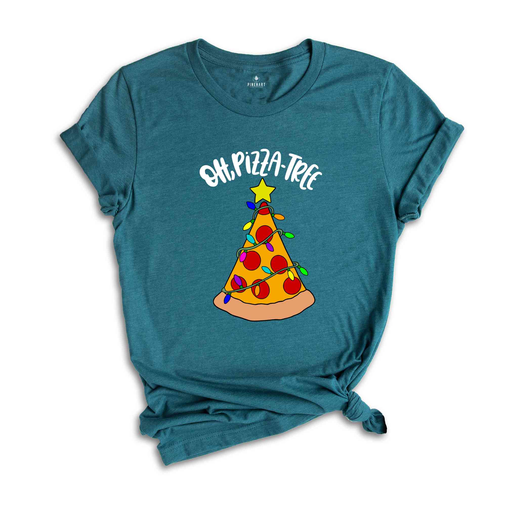 Oh Pizza Tree T-Shirt, Pizza Lover Christmas Shirt, Pizza Slice Tee, Christmas Outfit, Christmas Tree Costume, Pizza Pieces Gift