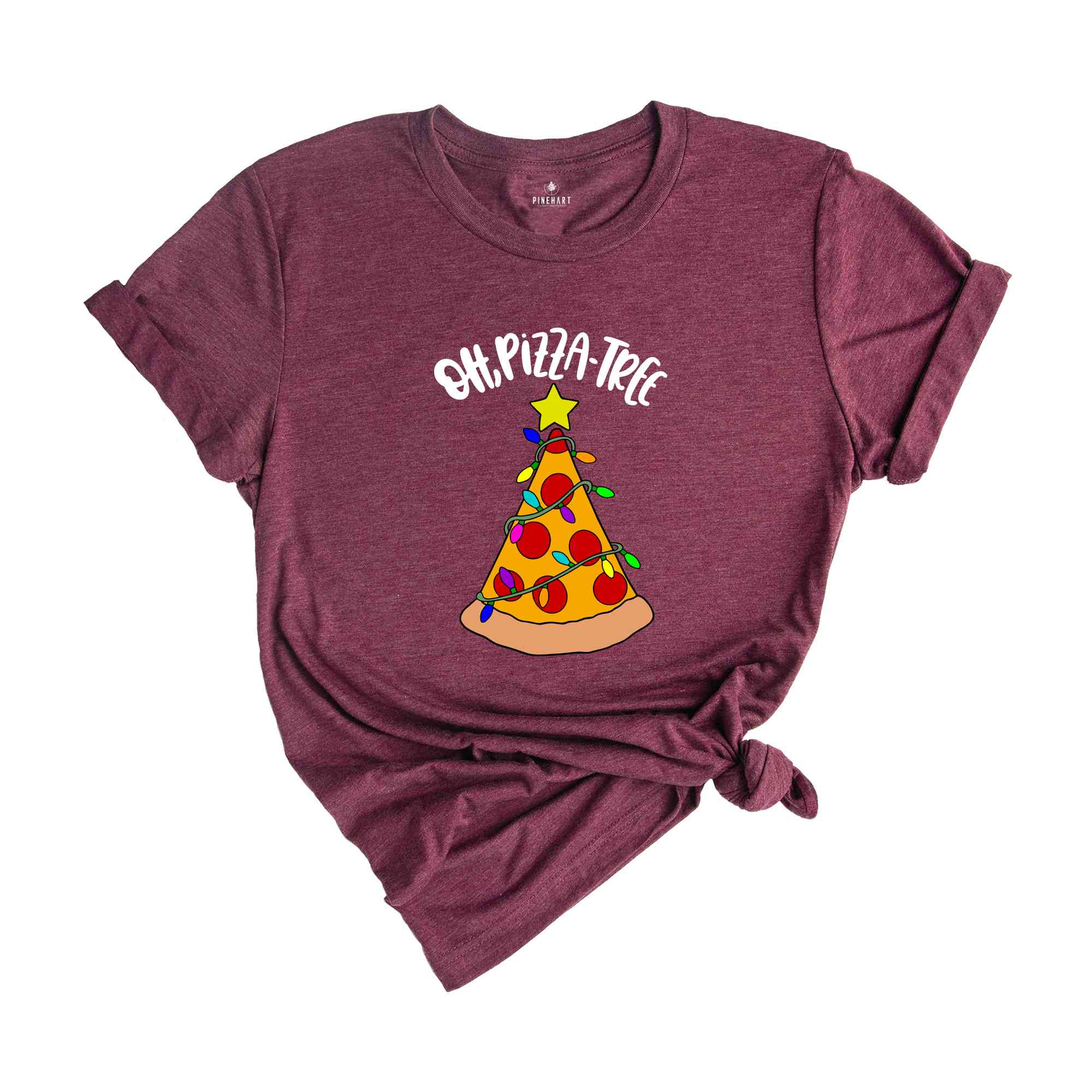 Oh Pizza Tree T-Shirt, Pizza Lover Christmas Shirt, Pizza Slice Tee, Christmas Outfit, Christmas Tree Costume, Pizza Pieces Gift