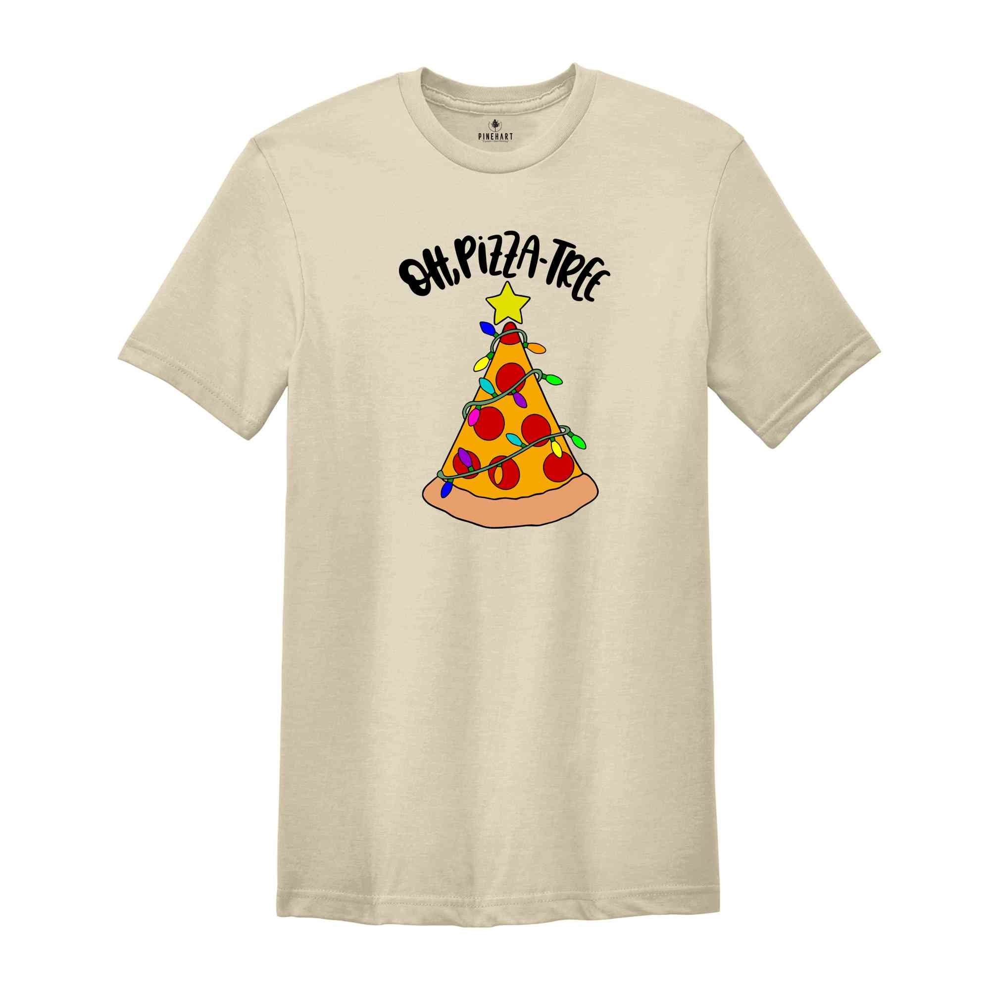 Oh Pizza Tree T-Shirt, Pizza Lover Christmas Shirt, Pizza Slice Tee, Christmas Outfit, Christmas Tree Costume, Pizza Pieces Gift