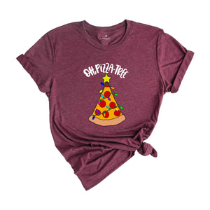 Oh Pizza Tree T-Shirt, Pizza Lover Christmas Shirt, Pizza Slice Tee, Christmas Outfit, Christmas Tree Costume, Pizza Pieces Gift