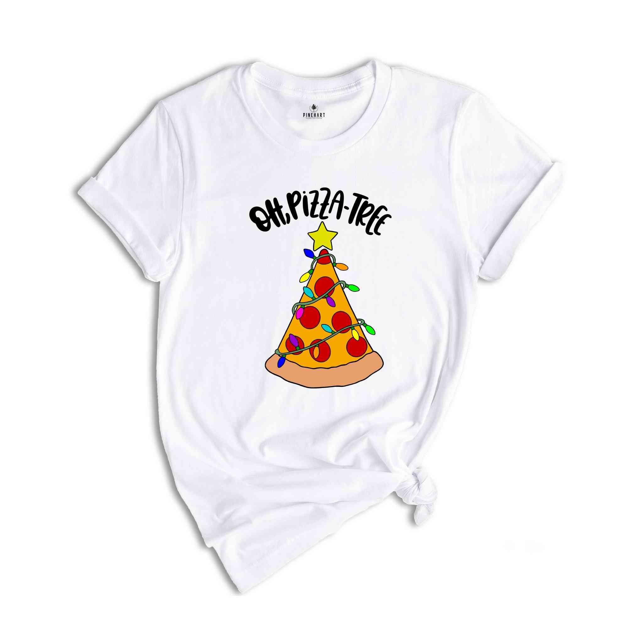 Oh Pizza Tree T-Shirt, Pizza Lover Christmas Shirt, Pizza Slice Tee, Christmas Outfit, Christmas Tree Costume, Pizza Pieces Gift