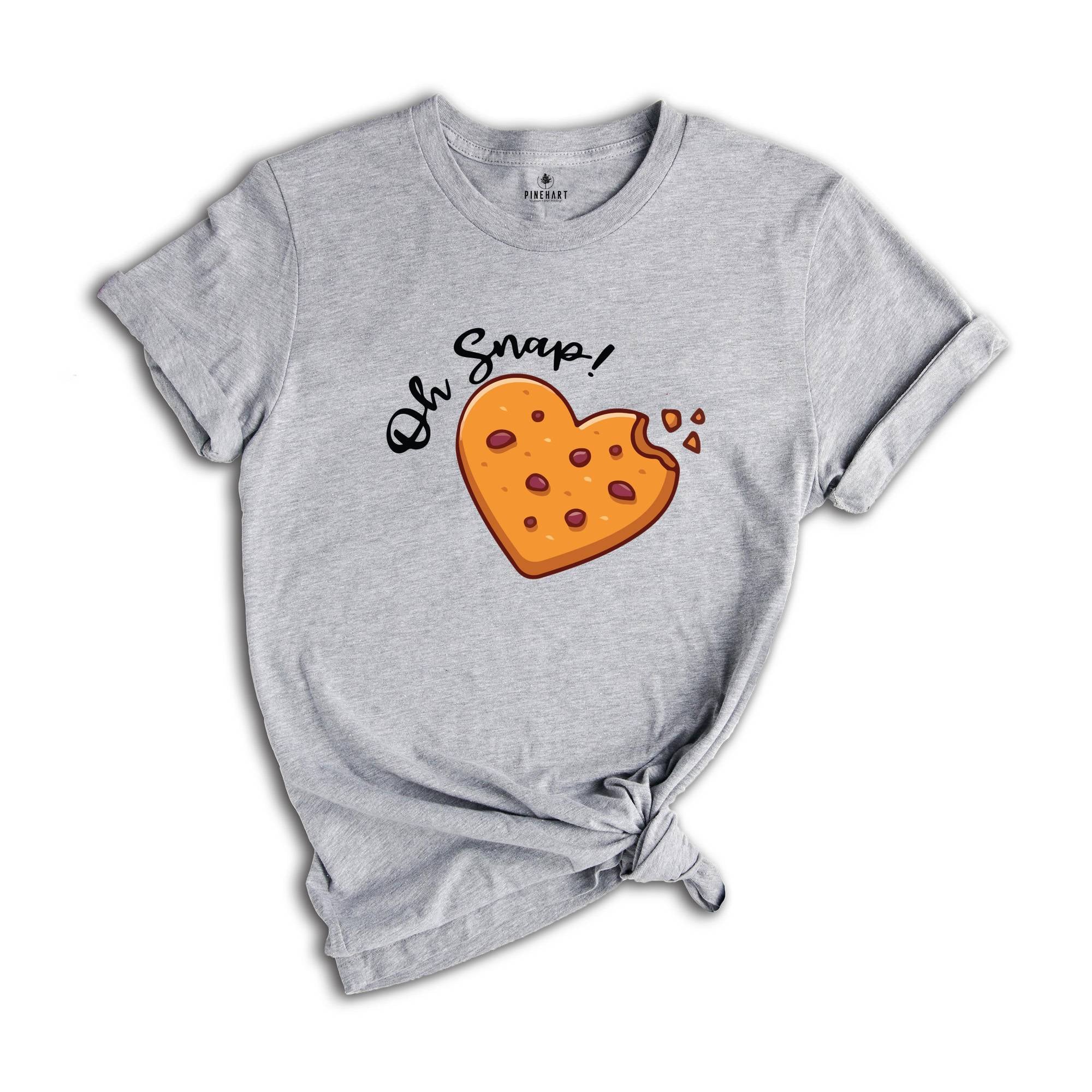 Oh Snap Cookie T -Shirt, Christmas Cookies Tee, Christmas Baker Shirt, Christmas Couple Shirt, Cookie Heart Shirt