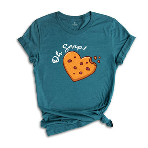 Oh Snap Cookie T -Shirt, Christmas Cookies Tee, Christmas Baker Shirt, Christmas Couple Shirt, Cookie Heart Shirt
