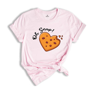 Oh Snap Cookie T -Shirt, Christmas Cookies Tee, Christmas Baker Shirt, Christmas Couple Shirt, Cookie Heart Shirt