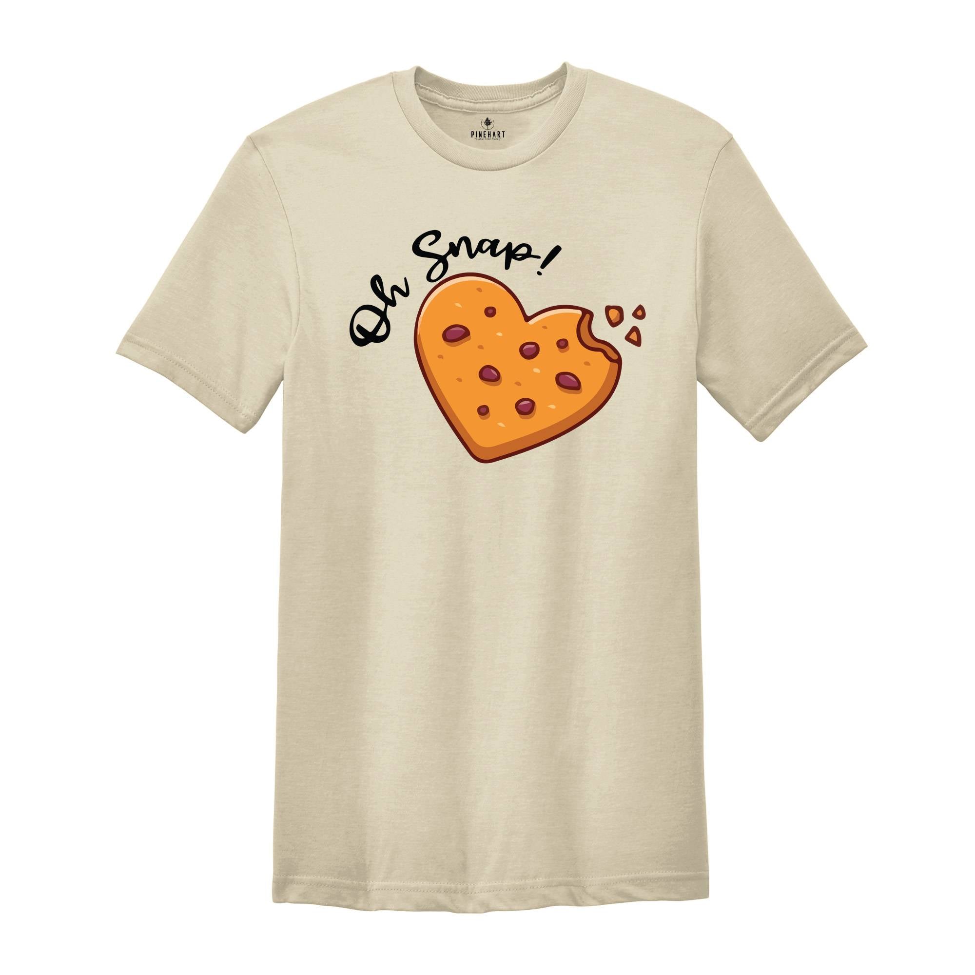 Oh Snap Cookie T -Shirt, Christmas Cookies Tee, Christmas Baker Shirt, Christmas Couple Shirt, Cookie Heart Shirt