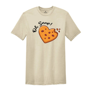 Oh Snap Cookie T -Shirt, Christmas Cookies Tee, Christmas Baker Shirt, Christmas Couple Shirt, Cookie Heart Shirt