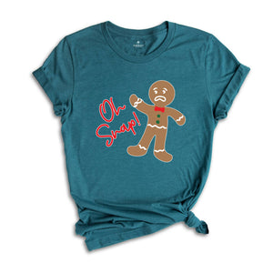 Oh Snap Gingerbread Man Shirt, Funny Christmas Tee, Family Matching Holiday T-Shirt, Christmas Vacation Shirt, Christmas Crew Gift
