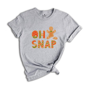Oh Snap Gingerbread Man T-shirt, Christmas Cookies Tee, Christmas Baker Shirt, Best Chef Gift, Funny Christmas Costume
