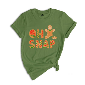 Oh Snap Gingerbread Man T-shirt, Christmas Cookies Tee, Christmas Baker Shirt, Best Chef Gift, Funny Christmas Costume