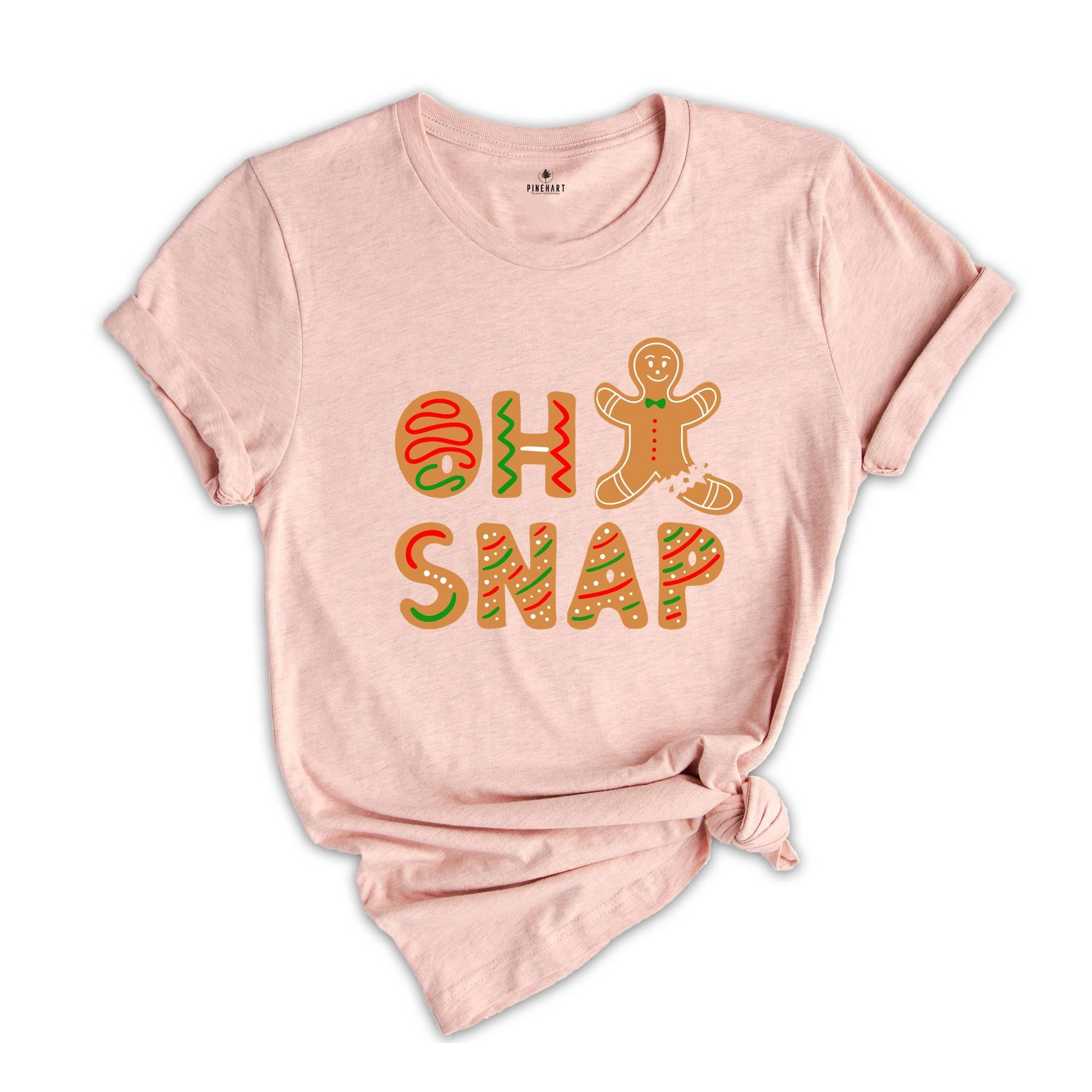 Oh Snap Gingerbread Man T-shirt, Christmas Cookies Tee, Christmas Baker Shirt, Best Chef Gift, Funny Christmas Costume