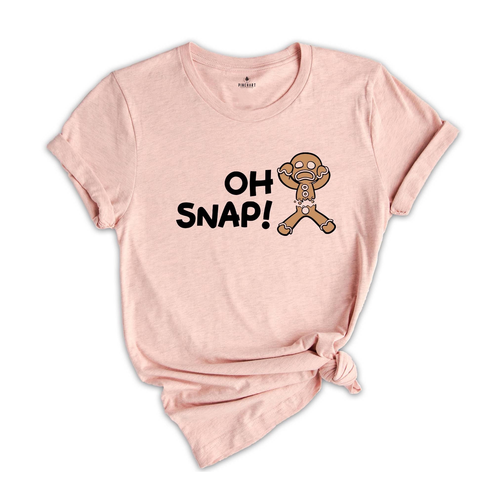 Oh Snap Gingerbread Man T-shirt, Christmas Cookies Tee, Christmas Baker Shirt, Best Chef Gift, Funny Xmas Mom Costume