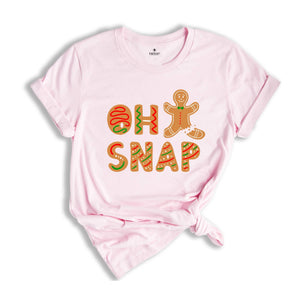 Oh Snap Gingerbread Man T-shirt, Christmas Cookies Tee, Christmas Baker Shirt, Best Chef Gift, Funny Christmas Costume