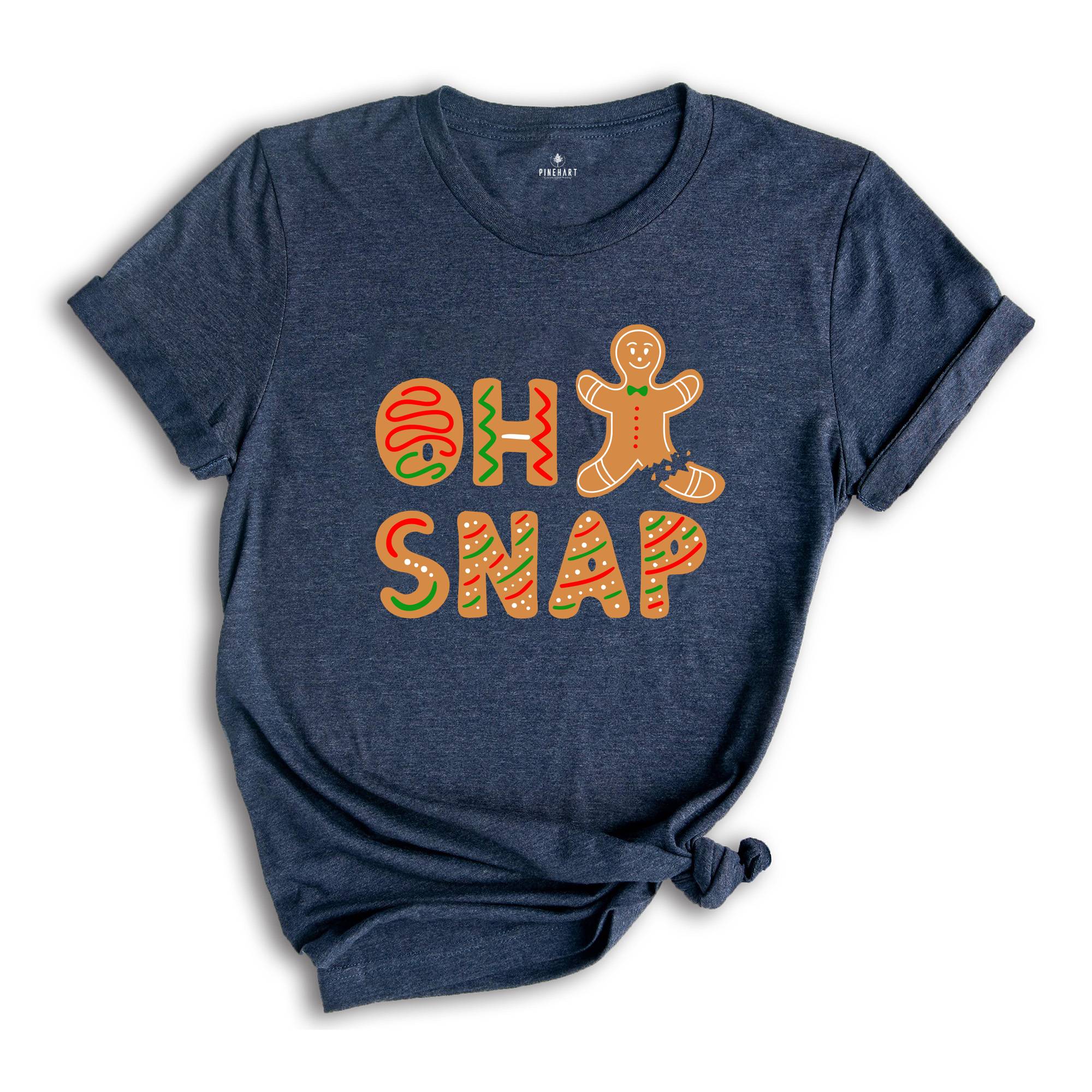 Oh Snap Gingerbread Man T-shirt, Christmas Cookies Tee, Christmas Baker Shirt, Best Chef Gift, Funny Christmas Costume