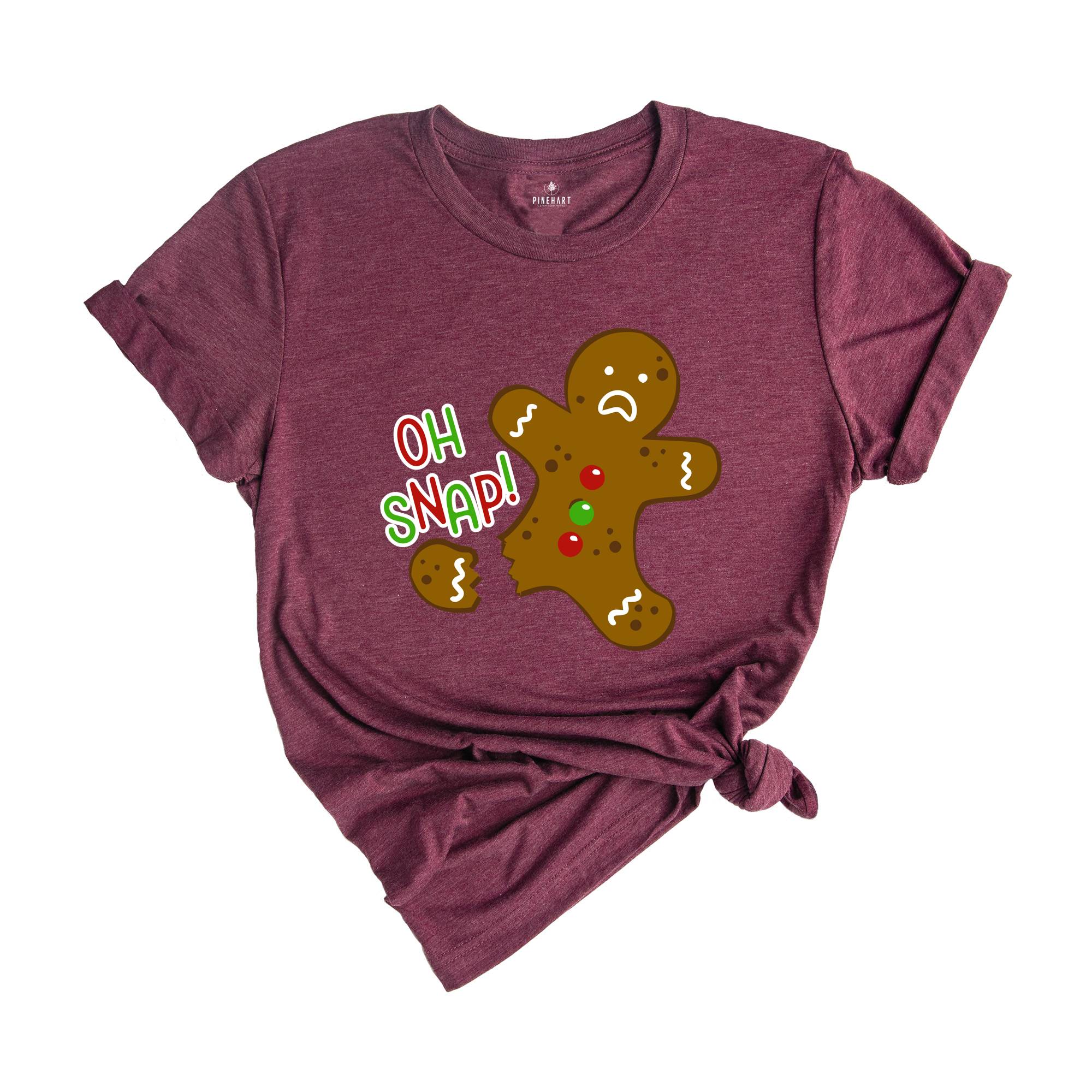 Oh Snap Gingerbread Shirt, Cookie Christmas T-Shirt, Cute Broken Gingerbread, Funny Christmas Shirt, Christmas Party T-Shirt