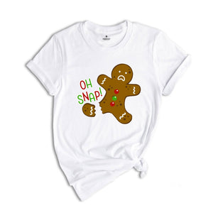 Oh Snap Gingerbread Shirt, Cookie Christmas T-Shirt, Cute Broken Gingerbread, Funny Christmas Shirt, Christmas Party T-Shirt