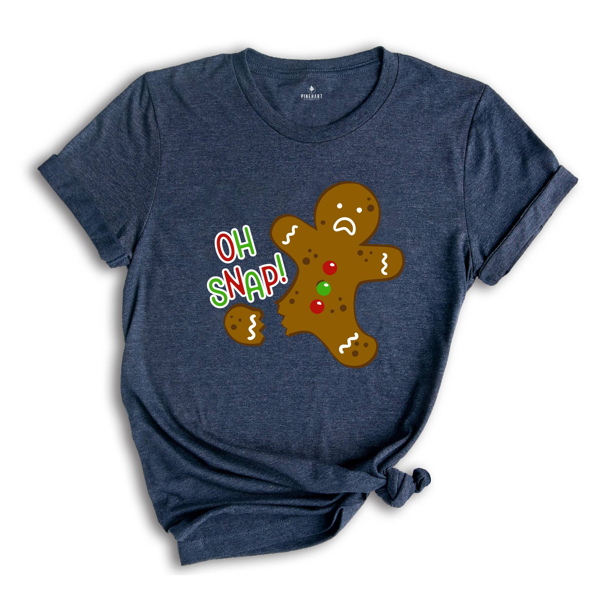 Oh Snap Gingerbread Shirt, Cookie Christmas T-Shirt, Cute Broken Gingerbread, Funny Christmas Shirt, Christmas Party T-Shirt
