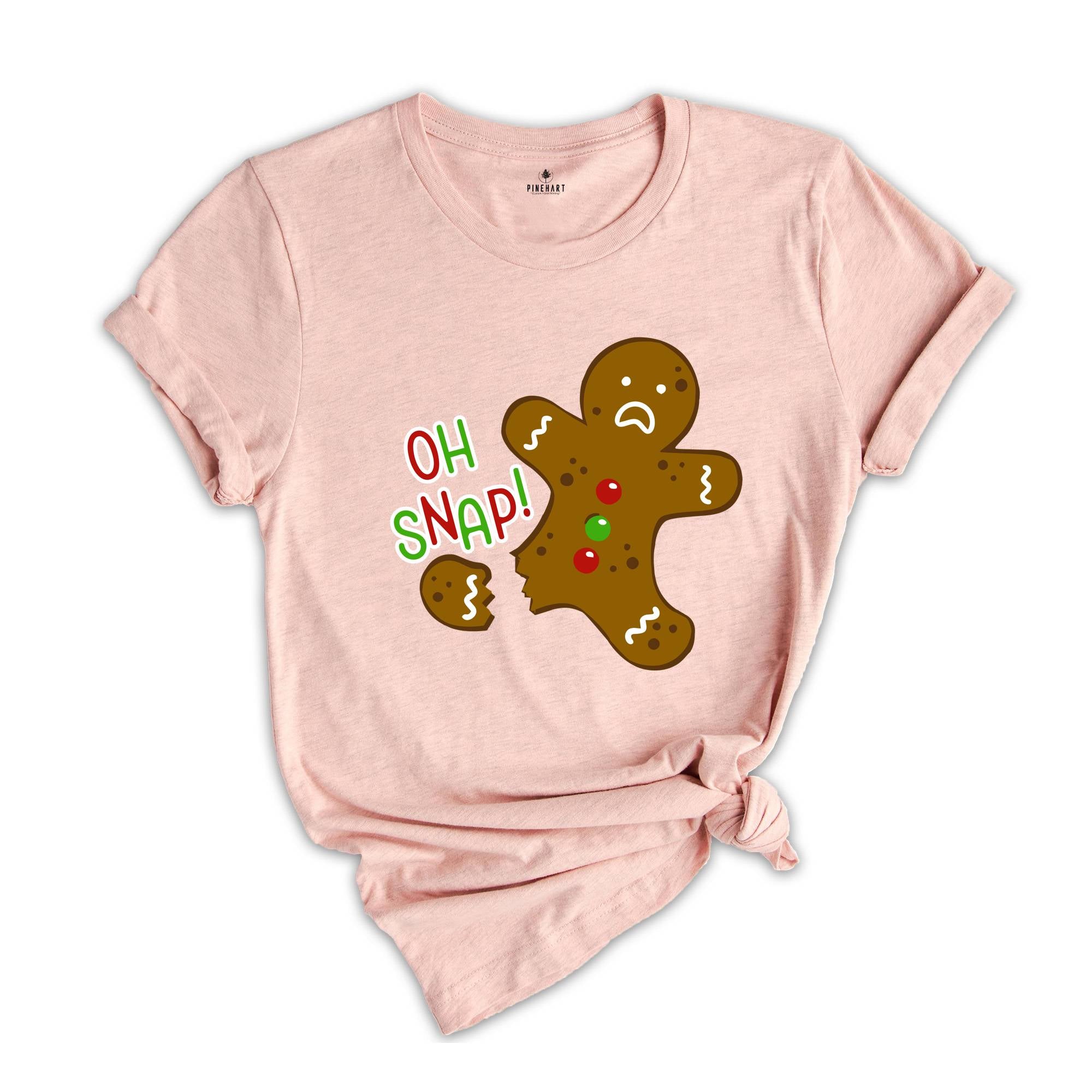 Oh Snap Gingerbread Shirt, Cookie Christmas T-Shirt, Cute Broken Gingerbread, Funny Christmas Shirt, Christmas Party T-Shirt