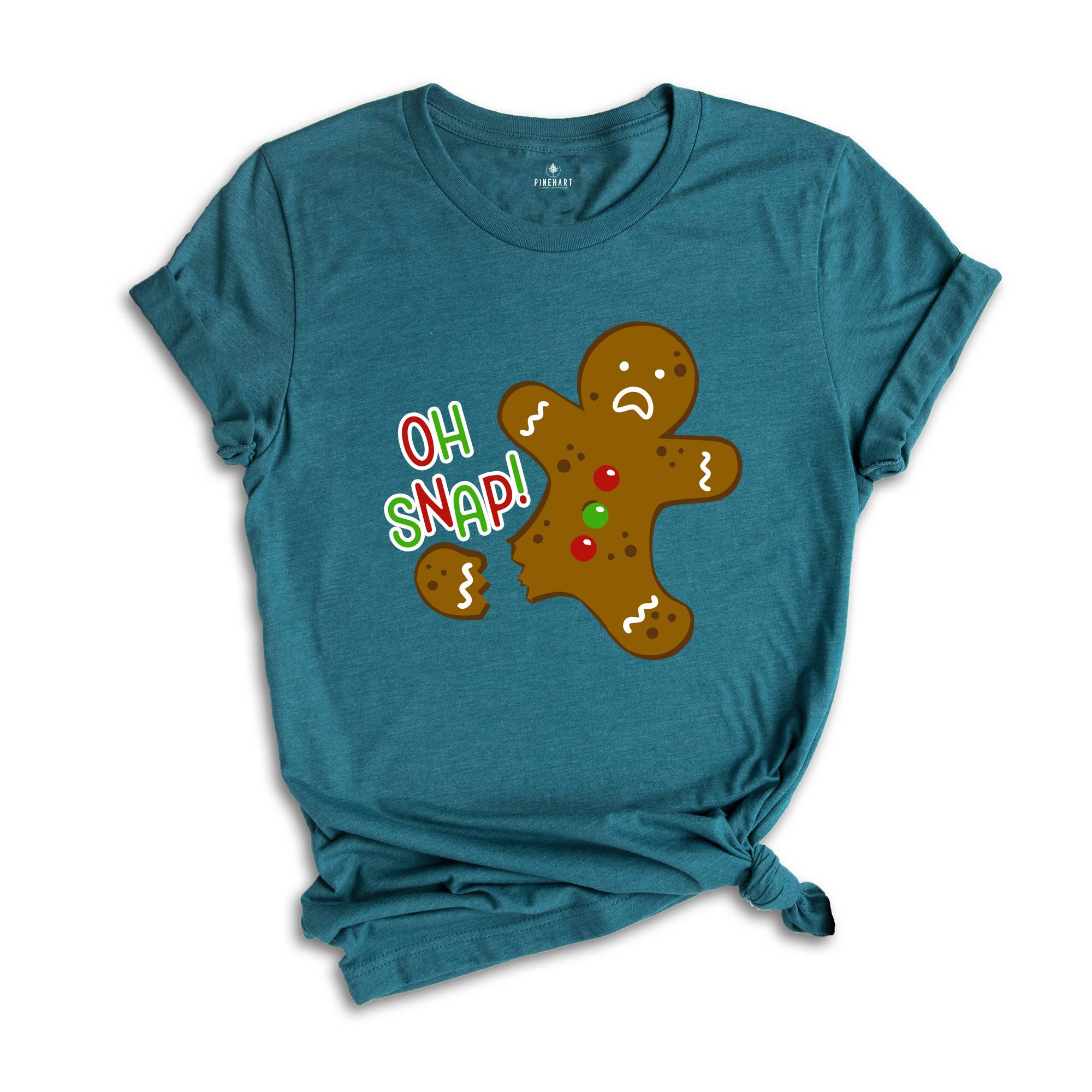 Oh Snap Gingerbread Shirt, Cookie Christmas T-Shirt, Cute Broken Gingerbread, Funny Christmas Shirt, Christmas Party T-Shirt
