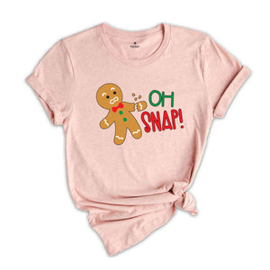 Oh Snap Gingerbread Shirt, Cookie Christmas T-Shirt, Funny Broken Gingerbread, Holiday Kids Shirt, Funny Christmas Shirt