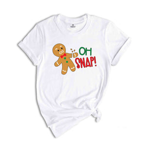 Oh Snap Gingerbread Shirt, Cookie Christmas T-Shirt, Funny Broken Gingerbread, Holiday Kids Shirt, Funny Christmas Shirt