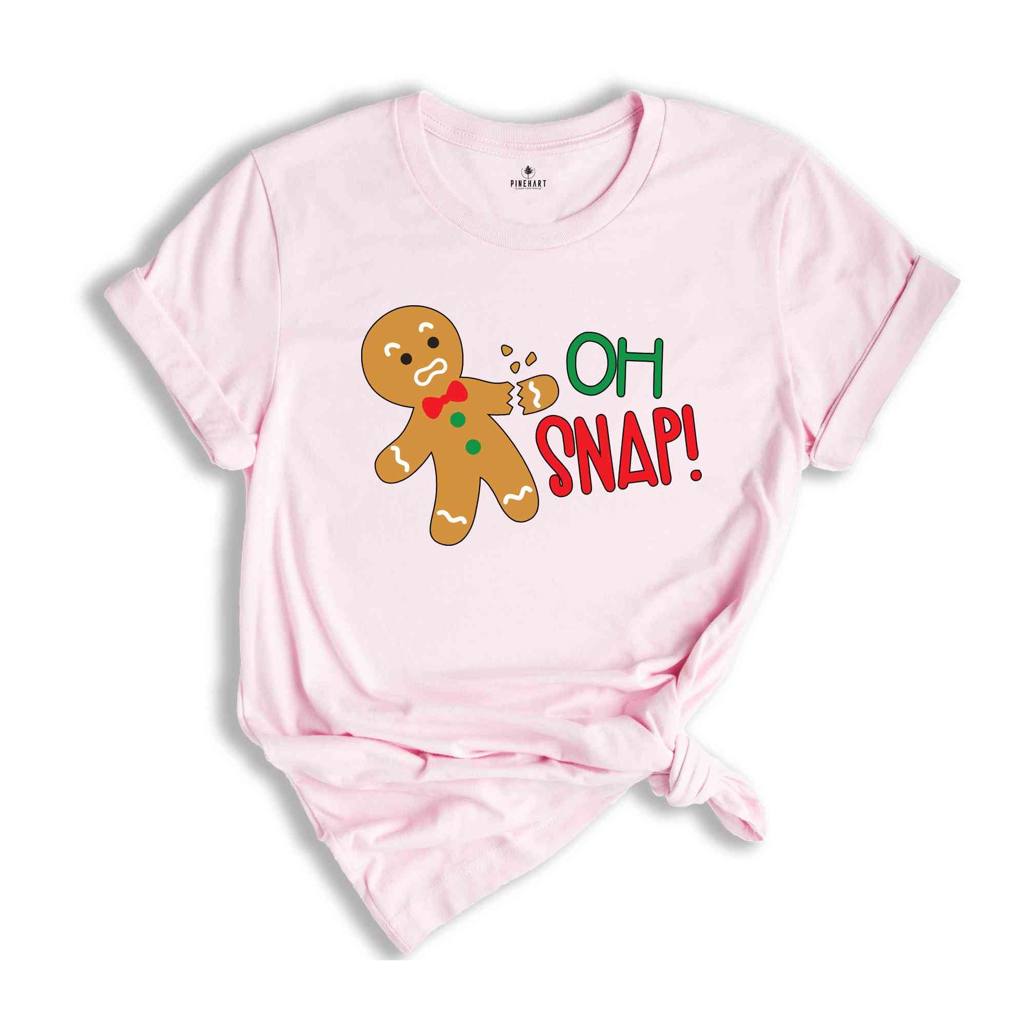 Oh Snap Gingerbread Shirt, Cookie Christmas T-Shirt, Funny Broken Gingerbread, Holiday Kids Shirt, Funny Christmas Shirt