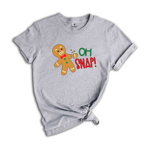 Oh Snap Gingerbread Shirt, Cookie Christmas T-Shirt, Funny Broken Gingerbread, Holiday Kids Shirt, Funny Christmas Shirt
