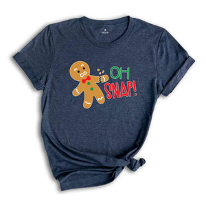 Oh Snap Gingerbread Shirt, Cookie Christmas T-Shirt, Funny Broken Gingerbread, Holiday Kids Shirt, Funny Christmas Shirt