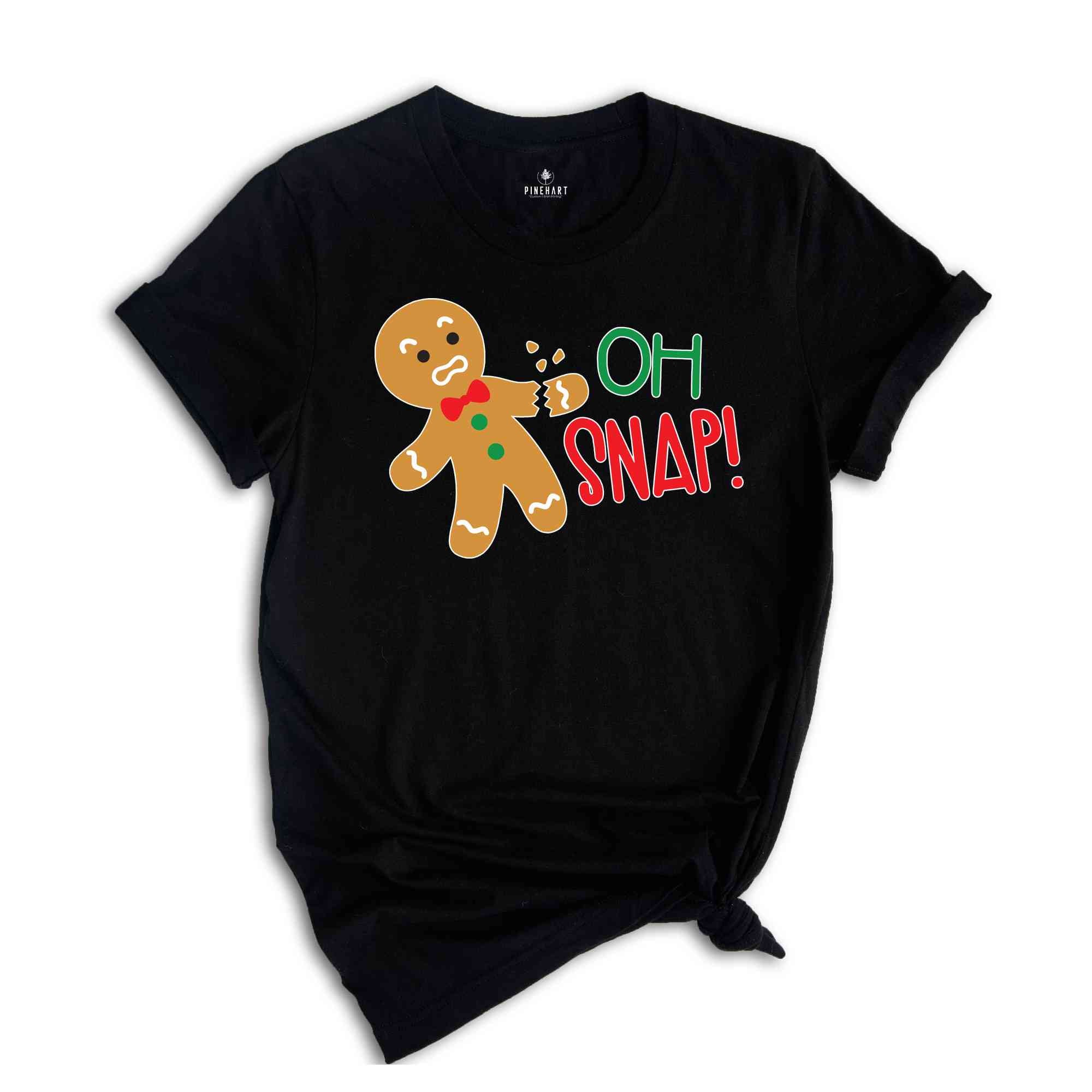 Oh Snap Gingerbread Shirt, Cookie Christmas T-Shirt, Funny Broken Gingerbread, Holiday Kids Shirt, Funny Christmas Shirt
