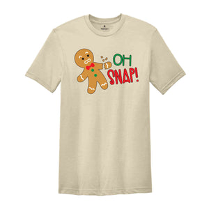 Oh Snap Gingerbread Shirt, Cookie Christmas T-Shirt, Funny Broken Gingerbread, Holiday Kids Shirt, Funny Christmas Shirt
