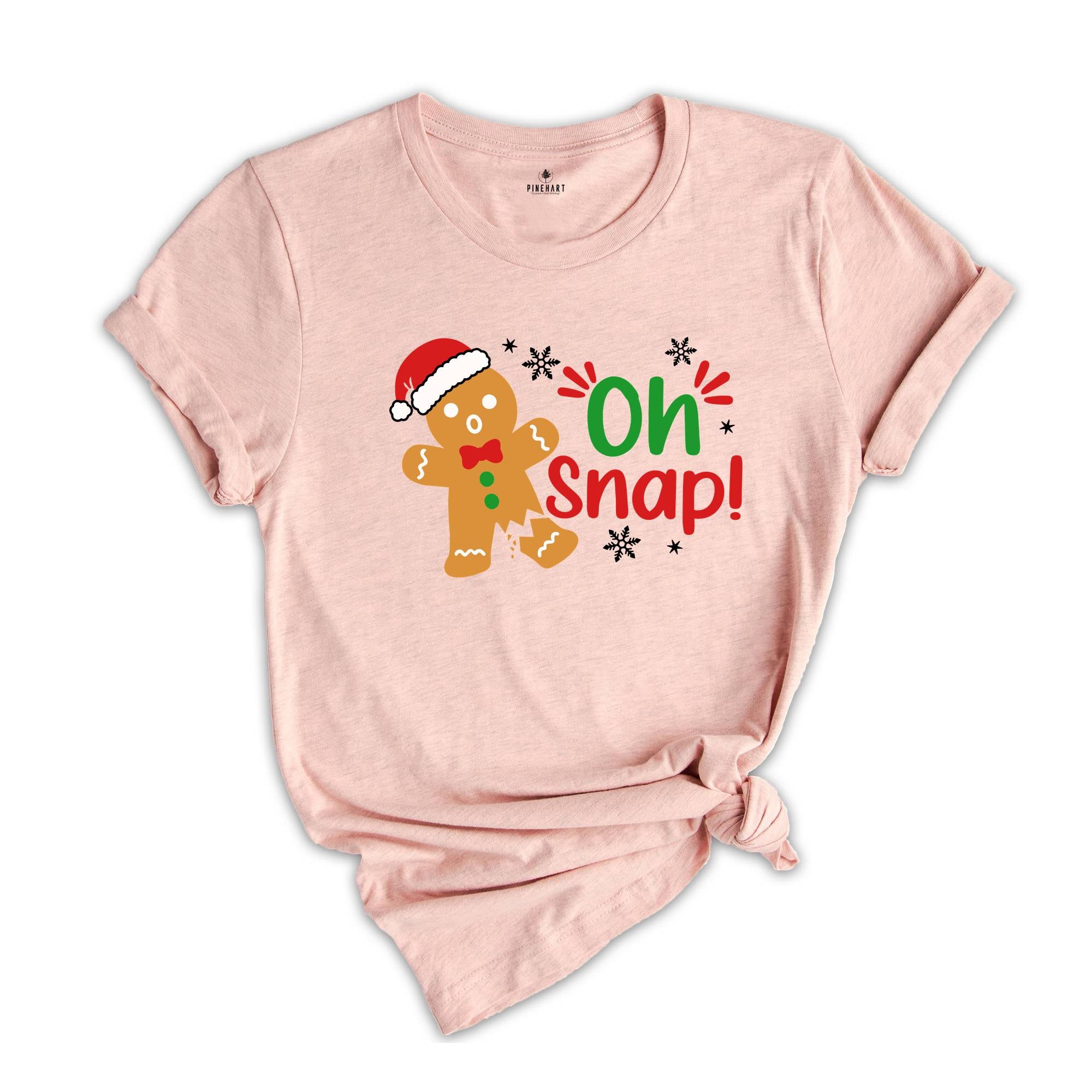 Oh Snap Gingerbread Shirt, Funny Broken Gingerbread, Holiday Apparel, Cookie Christmas T-Shirt, Funny Christmas Outfit