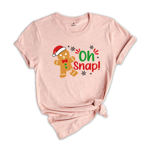 Oh Snap Gingerbread Shirt, Funny Broken Gingerbread, Holiday Apparel, Cookie Christmas T-Shirt, Funny Christmas Outfit