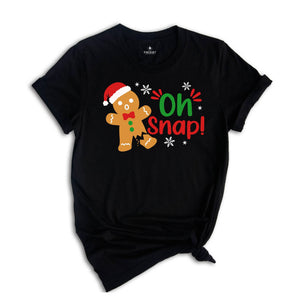 Oh Snap Gingerbread Shirt, Funny Broken Gingerbread, Holiday Apparel, Cookie Christmas T-Shirt, Funny Christmas Outfit